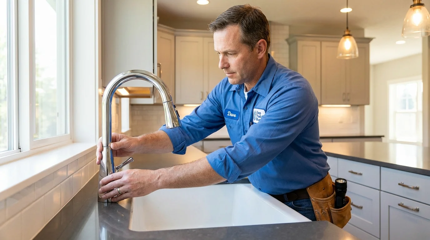 Kitchen faucet installation by Johns Plumbing LLC in Litchfield Park